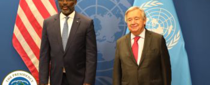 Weah, Guterres Call For Fairer Approach to Solving Global Challenges